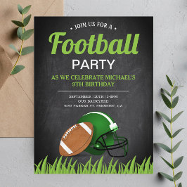ブラックボード スポーツ キッズ フットボール 誕生日パーティー インビテーションポストカード