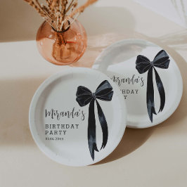 ブラックボーバースデーパーティー ペーパープレート