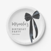 ブラックボーバースデーパーティー ペーパープレート (正面)