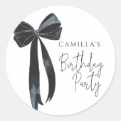 ブラックボーバースデーパーティー ラウンドシール (正面)