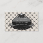 ブラックボービクトリアンダマスクファッション名刺 名刺 (裏面)