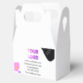 ブラックボーピンクパープルフローラを追加ロゴのビジネス詳細 フェイバーボックス (オープン)