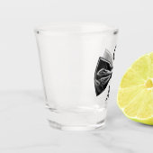 ブラックボーフェイクタイモノグラム ショットグラス (左)