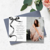 ブラックボーフォトスウィート16誕生日招待状 招待状