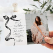 ブラックボーフォトスウィート16誕生日招待状 招待状