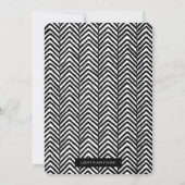 ブラックボーホフェザー誕生日招待状 招待状 (裏面)