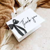 ブラックボーモダンエレガントコケット サンキューカード