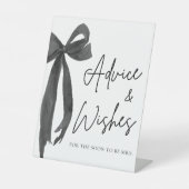 ブラックボーモダンコケットアドバイスとウィッシュサイン 台座サイン (正面)