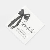 ブラックボーモダンコケット卒業生 スタンダードランチョンナプキン (角)