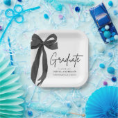 ブラックボーモダンコケット卒業生 ペーパープレート (パーティー)