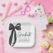 ブラックボーモダンコケット卒業生 ペーパープレート (パーティー)