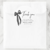 ブラックボーモダンコケット誕生日ありがとう ラウンドシール (バッグ)