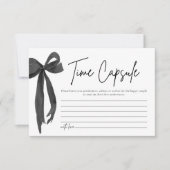 ブラックボーモダンタイムカプセルブライダルシャワーゲーム 招待状 (正面)