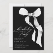 ブラックボーモダンバースデーパーティー 招待状 (正面)