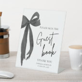 ブラックボーモダン卒業式パーティーゲストブックサイン 台座サイン (インサイチュ)