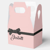 ブラックボーリボンバラピンクモノグラムブレスメイド フェイバーボックス (オープン)
