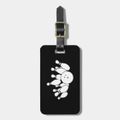 ブラックボーリングバッグラベル ラゲッジタグ (正面縦)