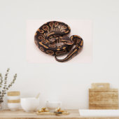 ブラックボールとイエローボールPython ポスター (キッチン)