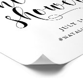 ブラックボールドスクリプトオンライン ブライダルシャワーのお出迎え ポスター (角)