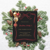 ブラックボーレッドボードクリスマスクリスマスパーティの招待状