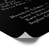 ブラックボ素朴タニカルのアルファベット座席表 ポスター (角)