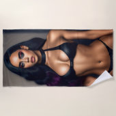 ブラックポイズンモデルビーチタオル ビーチタオル (正面)