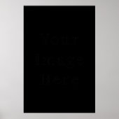 ブラックポスターカスタマイズポスターテンプレート ポスター (正面)