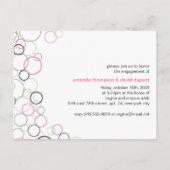 ブラックポストカードにシャンパンの泡 インビテーションポストカード (裏面)