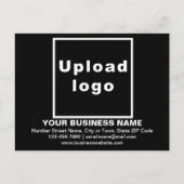 ブラックポストカードにビジネスブランド ポストカード (正面)