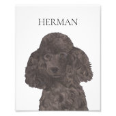 ブラックポパーソナライズされたードルアート フォトプリント            (正面)