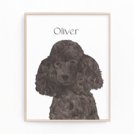 ブラックポパーソナライズされたードルアート フォトプリント           