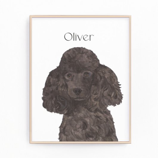 ブラックポパーソナライズされたードルアート フォトプリント           