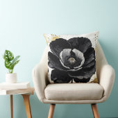 ブラックポピーと金ゴールド（ばちゃばちゃ）跳ねる クッション (椅子)