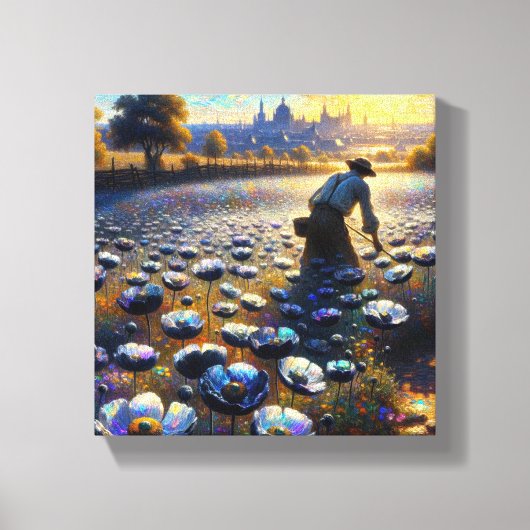 ブラックポピー農家 キャンバスプリント (正面)