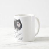 ブラックポメラニア犬キープサケ コーヒーマグカップ (正面右)