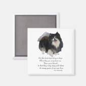 ブラックポメラニア犬キープサケ マグネット (正面/裏面)