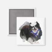 ブラックポメラニア犬セーラー マグネット (正面/裏面)