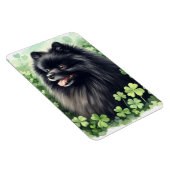 ブラックポメラニア犬St patricks dayフレキシブル マグネット (右側)