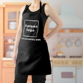 ブラックポリエステルエプロンのビジネス名とロゴ エプロン