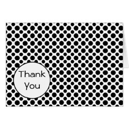 ブラックポルカドットサンキューカード
