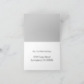 ブラックポルカドット新しいアドレスカード 案内状 (内部)