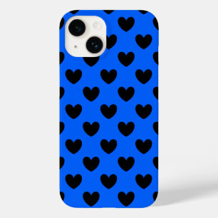 ブラックポルカハートオンブルー Case-Mate iPhone 14ケース