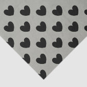 ブラックポルカハートオンプシウィローグレー 薄葉紙 (詳細)