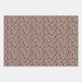 ブラックポープリントアンティーク真鍮 ラッピングペーパーシート (正面3)