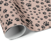 ブラックポープリントアンティーク真鍮 ラッピングペーパー (ロールコーナー)