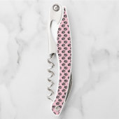 ブラックポープリントデザインコルクねじ ソムリエナイフ (正面)