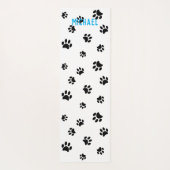 ブラックポープリントパターンナマステ(名前あり) ヨガマット (裏面)