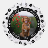 ブラックポープリントフォーエバーで我々のハートペット記念館 オーナメントカード (正面)