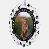 ブラックポープリントフォーエバーで我々のハートペット記念館 オーナメントカード (左)