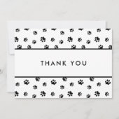 ブラックポープリントペットケアビジネスありがとう カード (正面)